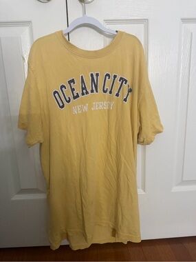 Ocean City New Jersey Graphic Tee - Yellow Short Sleeve